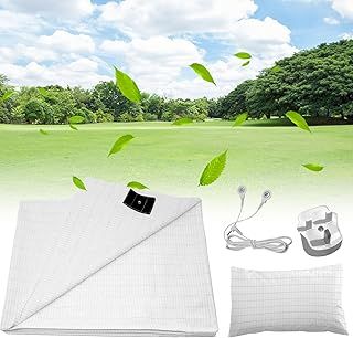 Grounding Bed Sheet, Grounding sheet, Grounding Bed Sheet With 10% Silver Fiber & 90% Organic Cotton, Natural Wellness And Healthy Earth Energy Mat (White 99 * 203cm+Pillowcase)