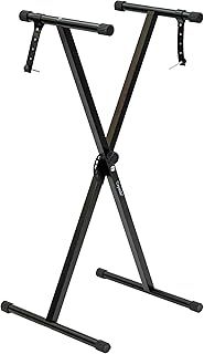 Cross Braced X Frame Music Piano Keyboard Stand with 7 Adjustable Height Positions by Crystals® (Single Braced Stand)