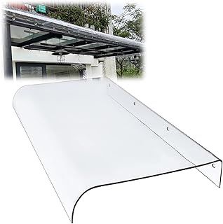 Window Awning 50cm 60cm 70cm 80cm 90cm 120cm Clear Door Canopy Polycarbonate Cover Patio Exterior Awnings Anti-UV Rain Snow Protection
