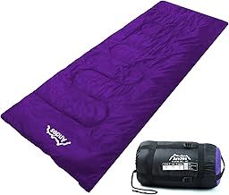 Palermo 250 Rectangle Sleeping Bag Warm 250GSM Filling - Compression Carry Bag Included - Ideal For Camping, Festivals Waterproof