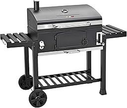 CosmoGrill Outdoor XXL Smoker Barbecue Charcoal Portable BBQ Grill with Lid, Adjustable Charcoal Pan, Warming Rack & Built-in Thermometer | Extra Large Coal BBQ Smoker for Home Garden Party Cooking.