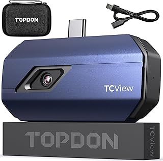 Thermal Camera TOPDON TC001 for Android, 512x384 High Resolution, -20℃-550℃ with Error Less Than 2℃, Work with Smartphones, PC, Tablets for HVAC Inspection, Electric, Leak Inspection, Pest Inspection