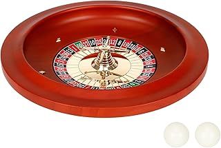 Wooden Roulette Wheel, 11 inch Solid Wood Casino Roulette Wheels for Adults, Professional Roulette Board for Home Game Night Party