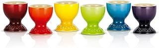Le Creuset Stoneware Rainbow Egg Cups, Set of 6, Cerise, Volcanic, SoleiLitre, Palm, Teal and Ultra Violet, 79067008359030