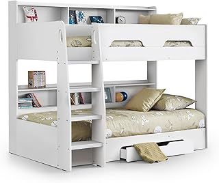 Julian Bowen White Wood Orion Bunk Bed, Single