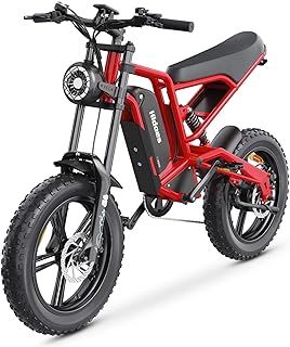 Electric Bike 20 * 4" Fat Tire Range 40-80KM, Removable 15Ah Winter Snow Beach Hill Mountain Electric Bicycle, Dual Disc Brakes & Sextuple Suspension for Adults Teens b6 ebike