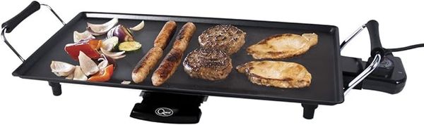 Quest 35490 Large Teppanyaki Grill/Non-Stick/Adjustable Thermostat/Accessories Included/Ideal for Dinner Parties