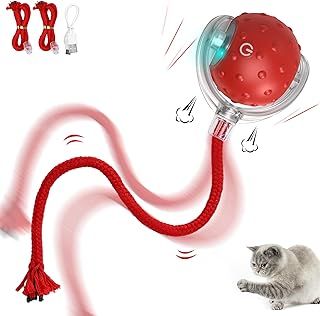 Iokheira Interactive Electric Automatic Cat Toys, Rechargeable Irregular Moving Toys, Stimulate Cats' Hunting Instincts, All Floors & Carpet Available