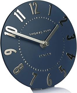 Thomas Kent Mulberry Design Mantle Clock in Midnight Blue - 6" London