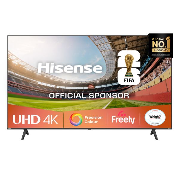 Hisense 65" 65E6QTUK 4K Ultra HD Smart TV AI TV - 4K UHD, Hi-View AI Engine, Precision Colour, AI Smooth Motion, Sports Mode with Freely, Disney +, YouTube, Netflix
