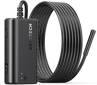 DEPSTECH Wireless Endoscope Inspection Camera, IP67 Waterproof WiFi Endoscope Camera with Lights, 1200P HD Semi-Rigid Snake Cable Camera for Android and IOS Smartphone, iPhone,Samsung,Tablet (11.5FT)