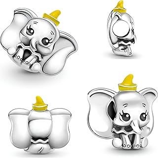Disney Dumbo The Flying Elephant Charm 925 Sterling Silver Pendant Charm Compatible with Pandora Charms,and Many Other UK Charm Bracelets.