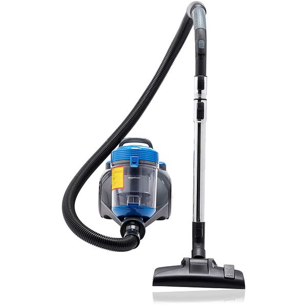 Amazon Basics Powerful Cylinder Bagless Vacuum Cleaner For Hardfloor & Carpet, Compact and Lightweight Vacuum, 700W, 2.0L (UK), Blue