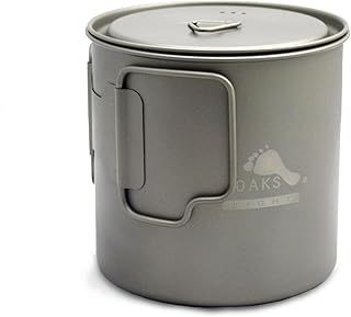 TOAKS Titanium Camping Pot Cup(375ml, 450ml, 550ml, 650ml, 750ml, 800ml, 900ml) … (650ml[POT-650-L])