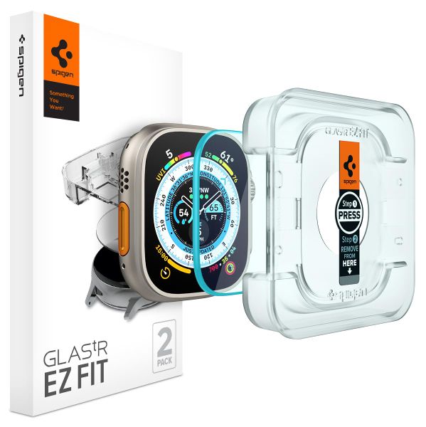 Spigen EZ Fit [2 Pack] Screen Protector for Apple Watch Ultra 3/2/1 (49mm)