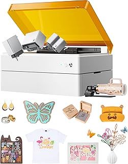 xTool M1 Ultra 4-in-1 Craft Machine with Riser Base and Rotary: 10W Laser Engraver, Inkjet Printing, Blade Cutting, Pen Drawing, DIY Machine for Home Crafts & Small Business, Supports 1000+ Materials