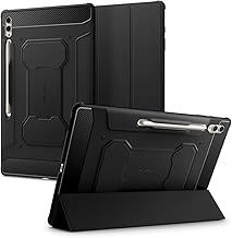 Spigen Rugged Armor Pro Case Compatible with Samsung Galaxy Tab S10 Ultra (2024), Samsung Galaxy Tab S9 Ultra (2023) - Black