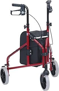 Drive Devilbiss TW008R-23 Ultralight Aluminium Red Tri-Walker with Vinyl Bag