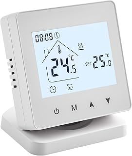 WIFI Wireless Thermostat Water Heating Wall-mounted Boiler Thermostat, Digital Room Thermostat Floor Heating Temperature Controller(No WIFI)