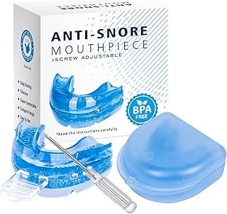 Anti Snoring Mouthpiece: Anti Snoring Devices - Sleep Apnea Mouth Guard - Snoring Mouth Guard - Snoring Aids for Men and Women - Anti Snore Mouth Guard - Blue