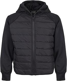 A2Z 4 Kids Boys Fashion Padded Casual Bubble Coat - Black, 13 Years - Mid-Calf Length, Quilted, Zipper, All Seasons, Regular Fit