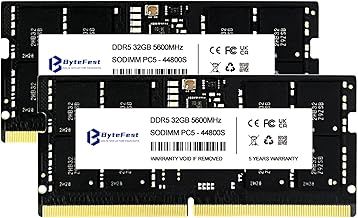 DDR5 RAM 64GB (2x32GB) 5600MHz PC5-44800 CL46 1.1V SODIMM 262-Pin Laptop/Notebook RAM Memory Modules