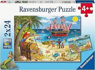 Ravensburger Pirate & Mermaids Jigsaw Puzzles for Kids Age 4 Years Up - Toddler Toys - 2x 24 Pieces