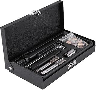 Spark Plug Thread Repair Kit 25Pcs HSS Car Spark Plug Tool M14x1.25 Tap Screw Thread Tools with Case for Car Truck Cropper Diesel Engine And Gas Engine