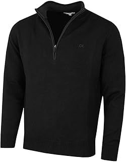 Calvin Klein Mens 2025 Knit Cotton 1/2 Zip Golf CK Top Sweater