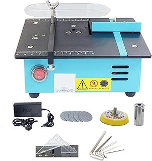 Mini Table Saw, 96W Blue Table Saw Generation 2 Premium Liftable Multifunctional Metal Cutting Saws for DIY Handmade Wooden Model Crafts (UK)