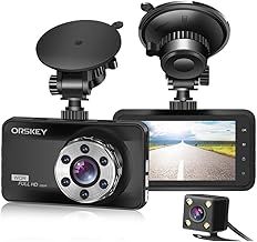 Dash Cam Front and Rear 1080P Full HD Dual Dashboard Camera Dashcam for Cars 170 Wide Angle HDR with 3.0" LCD Display Night Vision Motion Detection and G-sensor