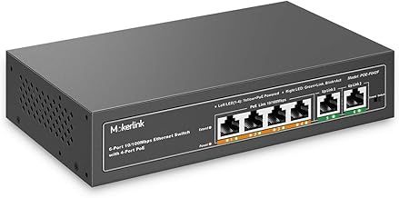 4 Port 2.5G Ethernet Switch with 2 Port 10G SFP+ Slot, 4 x 2.5G Base-T Ports Compatible with 10/100/1000Mbps, Metal Unmanaged Fanless Small Network Switch