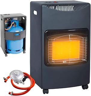 Bargainsgalore 4.2Kw Calor Gas Portable Cabinet Heater Fire Butane With Regulator & Hose Indoor New | Stay Warm This Winter | Portable With Wheels | Home Office Shed Garage Workshop | 3 Heat Settings