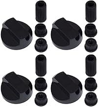 Universal Black Control Knobs for Ovens, Cookers and Hobs (Pack of 4)