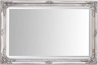 Select Mirrors Rhone Wall Mirror – French Vintage, Rococo Baroque Style, Shabby Chic Home Decor – Large - 60cm x 90cm (2x3 ft) (Antique Silver)