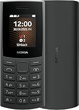 Nokia 105 4G Edition (2023) Feature Phone with Dual SIM, 1.8 Inch Display, 1450 mAh Battery, 48 MB RAM / 128 MB ROM, Expandable Memory, 3.5 mm Headphone Jack, FM Radio - Charcoal