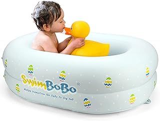 Inflatable Baby Bathtub,Helps Newborn to Toddler Tub with Air Pump(Small)