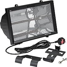 Knightsbridge Outdoor Infared Heater with Mesh Grille in Black, HEOD1309BK Supplied with 3m of Pre Wired Cable + UK Plug