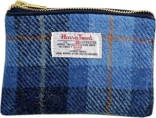 Vagabond Bags Harris Tweed Check Cosmetic Toiletry Bag, 16 cm, Mid Blue