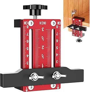 Cabinet Door Installation Positioner, Adjustable Cabinet Door Positioning Tool, Aluminum Alloy Cabinet Door Mount Locator Versatile Hardware Jig for Woodworking