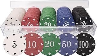 Poker Chips,Denomination Poker Chips Set,Plastic Learning Counters Disks and Learning Math Counting Chips,Game Night Party Supplies(100pcs)