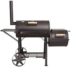 Outdoor XXXL 90KG Charcoal Barbecue | Portable Smoker BBQ Grill with Barrel Offset Smoker, Warming Rack, Built-in Thermometer, Shelves | Extra Large Black BBQ for Home Garden Party Cooking