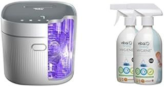 Vital Baby Advanced Pro UV Baby Bottles Steriliser & Dryer + AQUAINT Sanitising Water—Kills 99.99% Germs, Safe for Soothers, Toys & More