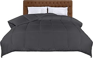 Utopia Bedding Super King Duvet with Corner Tabs, Microfiber Soft Breathable Quilt, Box Stitched All Year Round 220x260 cm (Grey)