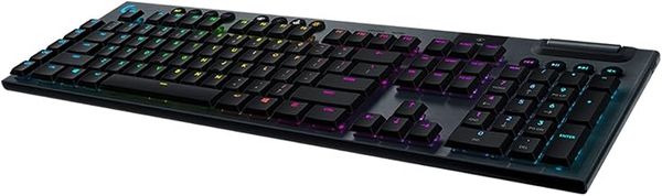 Logitech G915 LIGHTSPEED Wireless Mechanical Gaming Keyboard with low profile GL-Tactile key switches, LIGHTSYNC RGB, Ultra thin design, 30+ hours battery life - Black