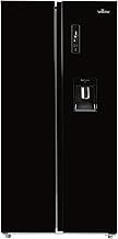 Willow WSBS84DB 430L Total No Frost American Style Fridge Freezer with Adjustable Thermostat, Water Dispenser, Mark-Proof Finish, 2 Year Warranty - Black