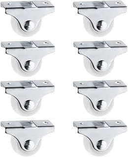 8 Pieces Fixed Castor Wheels Small Wheel Castors Trolleys Castor for Furniture Appliances Drawer Equipment Fixed Castor Replacement