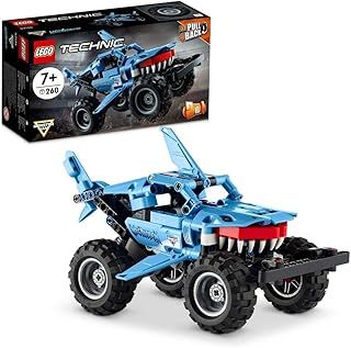 LEGO Technic Monster Jam Megalodon 42134 Model Building Kit; A 2-in-1 Build for Kids Who Love Monster Truck Toys; Kids Will Love Racing This Cool Shark Vehicle; For Ages 7+ (260 Pieces)