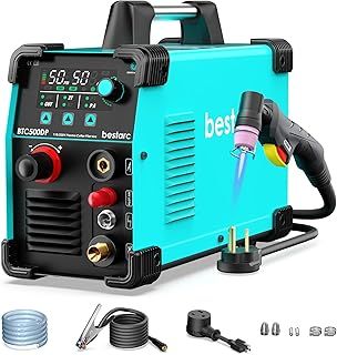 Plasma Cutter, Pilot Arc BTC500DP 7th Generation 50Amps Screen Display Dual Voltage 110/220V Digital Plasma Cutting Machine (BTC500DP 7Gen 110/220V)