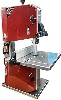 LUMBER JACK 8" Benchtop Bandsaw 250W Motor, Full Length Rip Fence, Alloy Table Top, 80mm Cutting Depth, Includes 6mm Blade for Woodworking